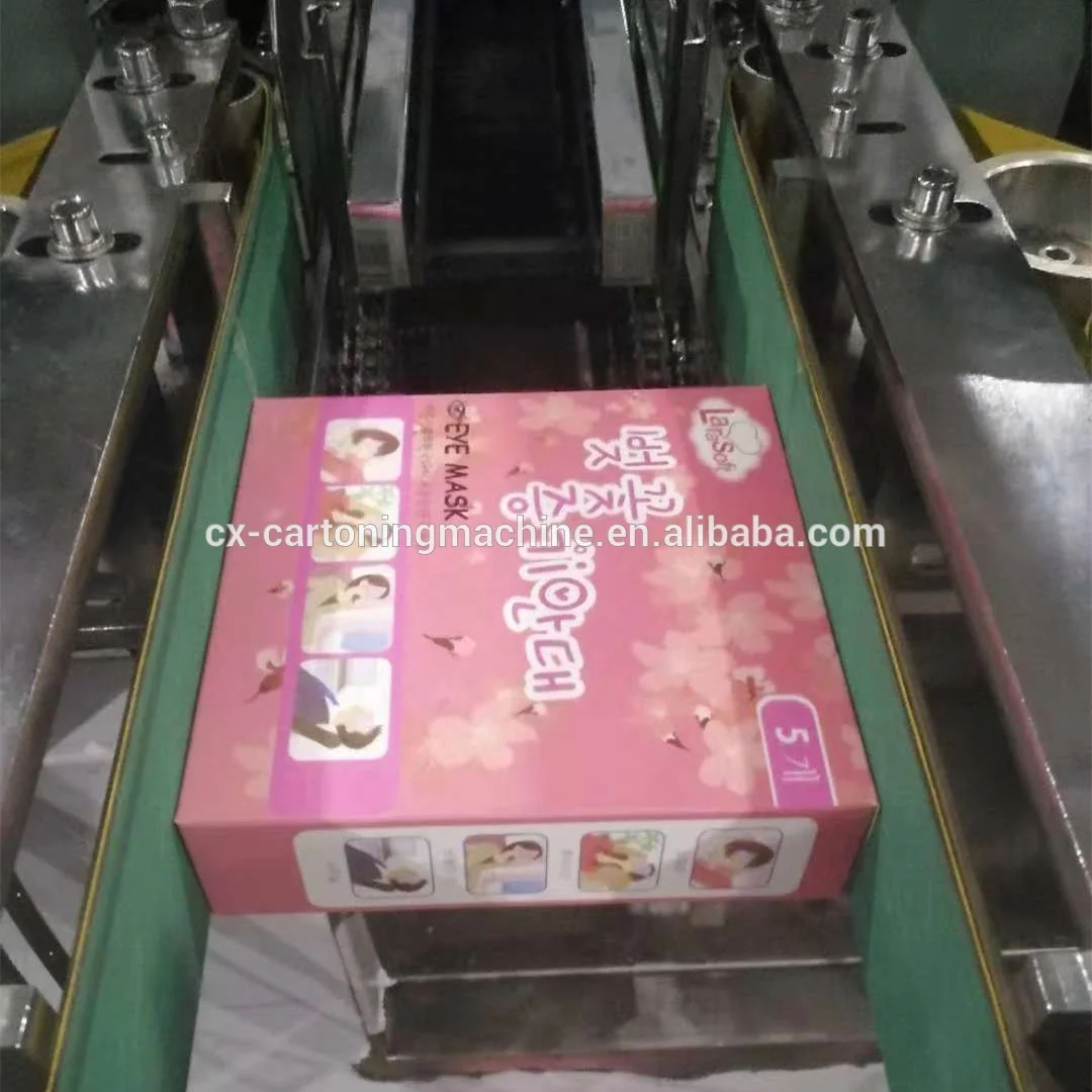 
Automatic Eye Mask Cartoning Equipment with Hot Melt Sealing Machine for Bag Case Packing 