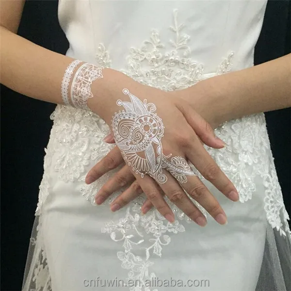 2016 Fashionable high quality lace black and white henna tattoo