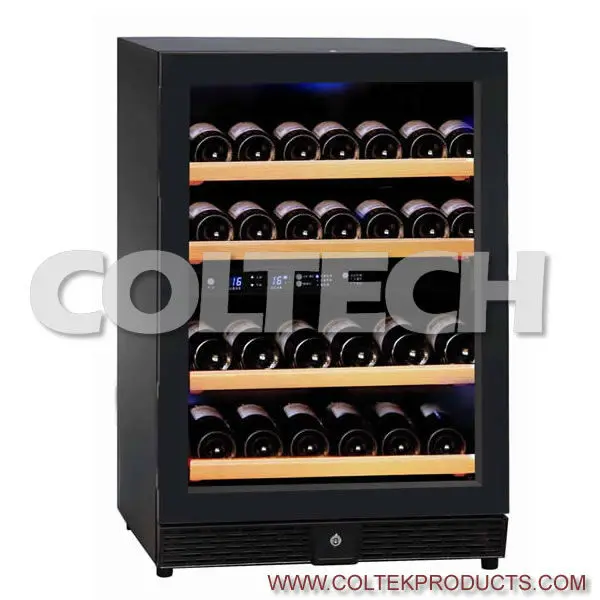 54 Бутылки полупроводниковых электрический встроенный холодильник винный с двойной зоны