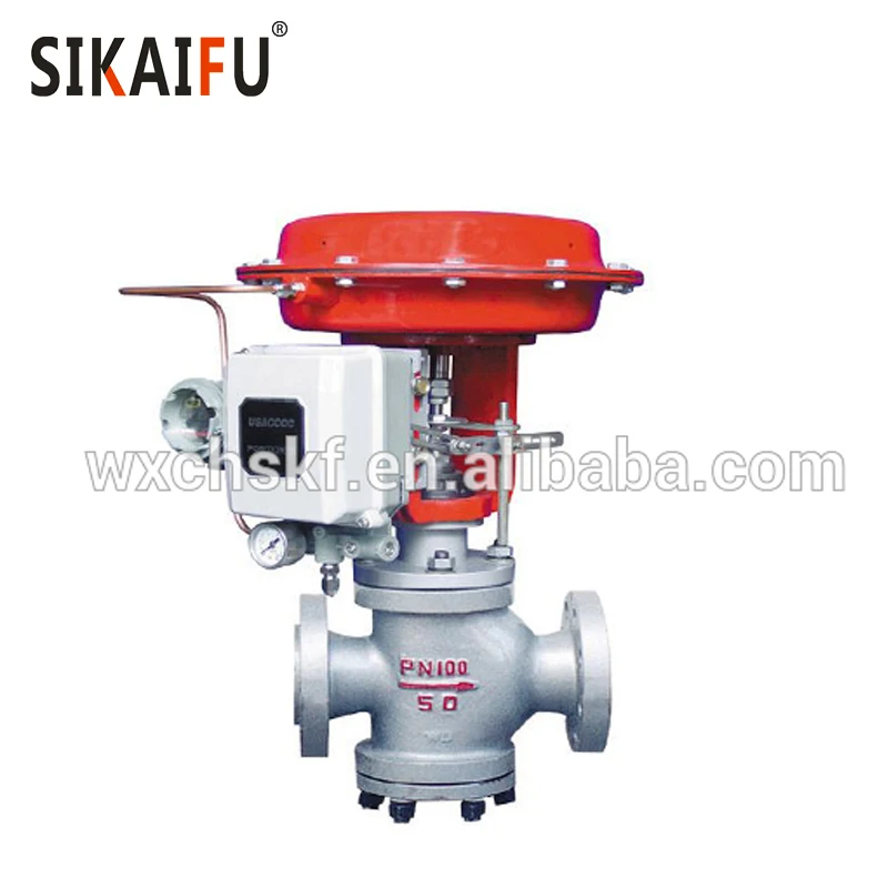 Pneumatic diaphragm steam 3 way control valve