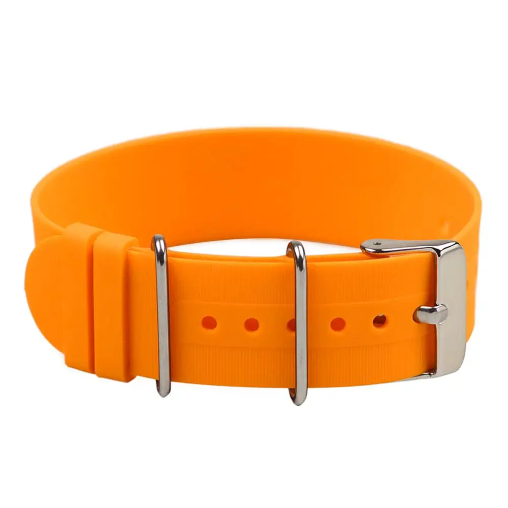 LAIHE 18mm 20mm 22mm Wholesale High Quality Silicone One Piece Watchband Wrist Band Watchstrap Silicon Watch Band