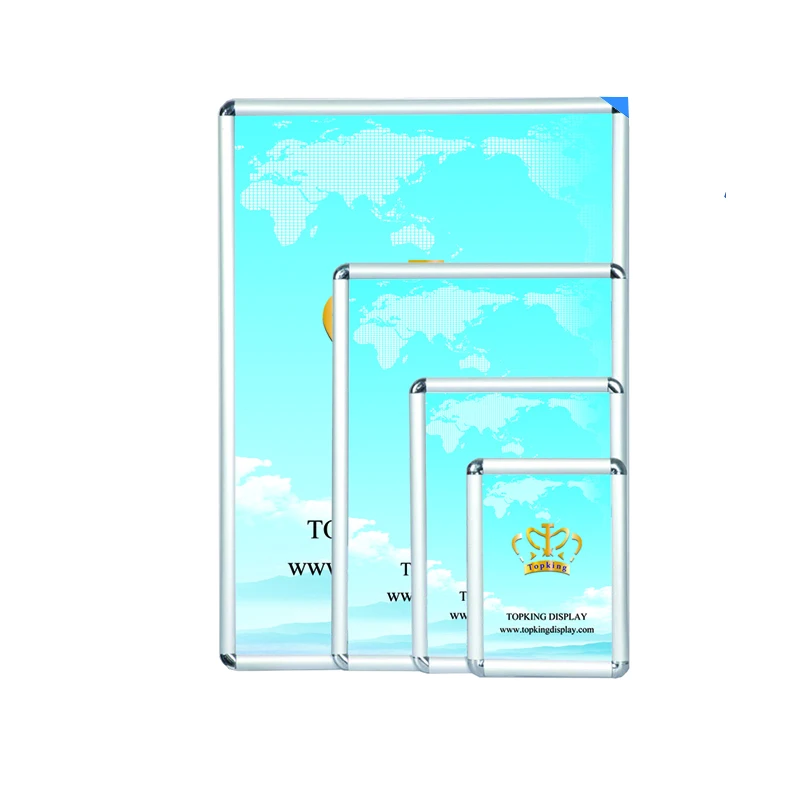 Eco-friendly aluminum silver led light snap frame photo frame