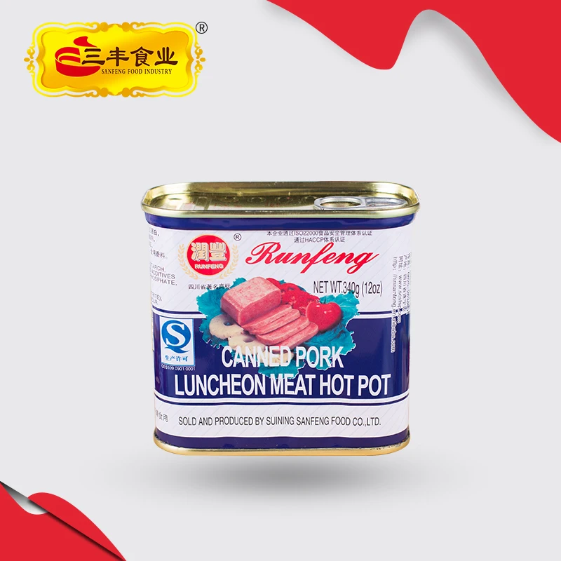Canned pork luncheon FOR HOT POT 50%meat for sale