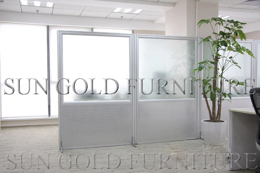 Half Glass Decorative Office Divider frosted Glass Partition Office(SZ-WS564)