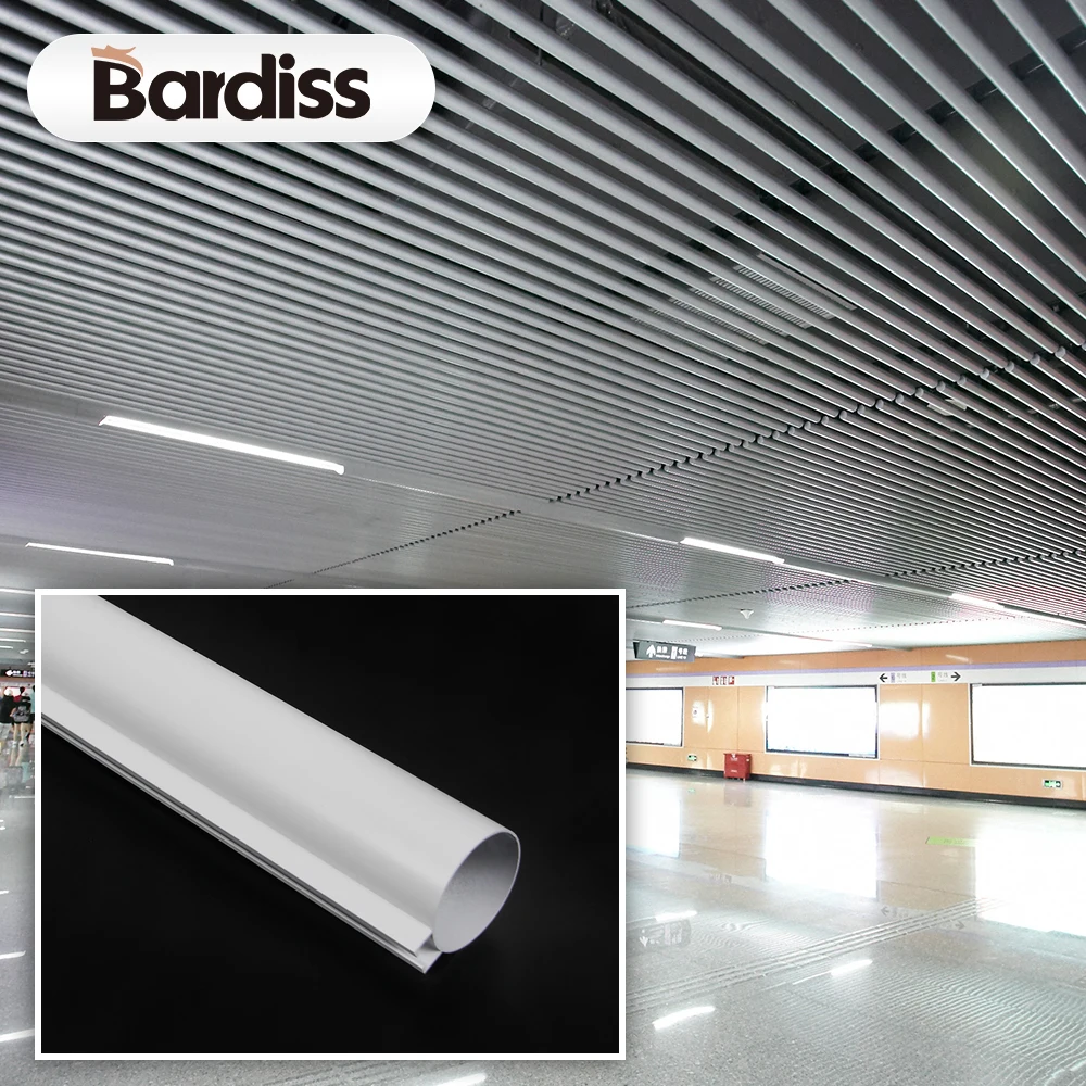 O shape tube ceilings aluminum suspended round pipe baffle ceiling