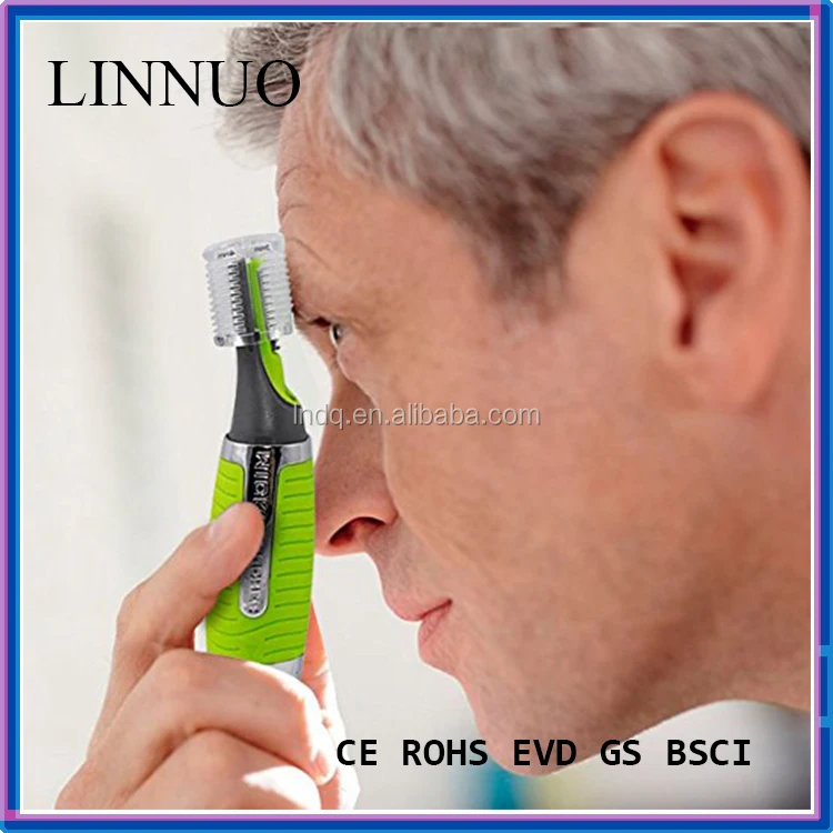 
green color battery nose hair trimmer 
