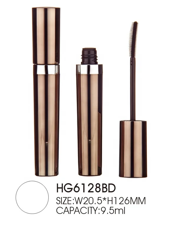 High quality round brown cosmetic packaging empty mascara tube