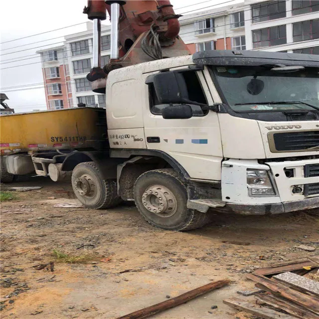 Used volvo 45m truck-mounted concrete pump SY5411THB 450C-8 made in Korea, tractor pump truck with top quality for sale