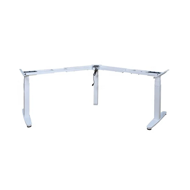 Factory Wholesale Price Office Furniture L Shape Electric Height Adjustable Stand Up Computer Desk