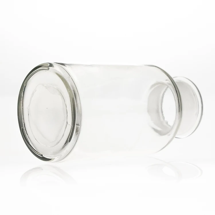 Pharmaceutical Bottles 500ml 500cc 18oz Clear Glass Round Shape Wide Mouth Reagent Bottle with Stopper