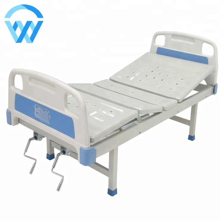 
Hot Sale Adjustable ABS Double shake Nursing Manual Hospital Bed Steel Iron pediatric Home Care hospital bed with 2 Crank <span style=