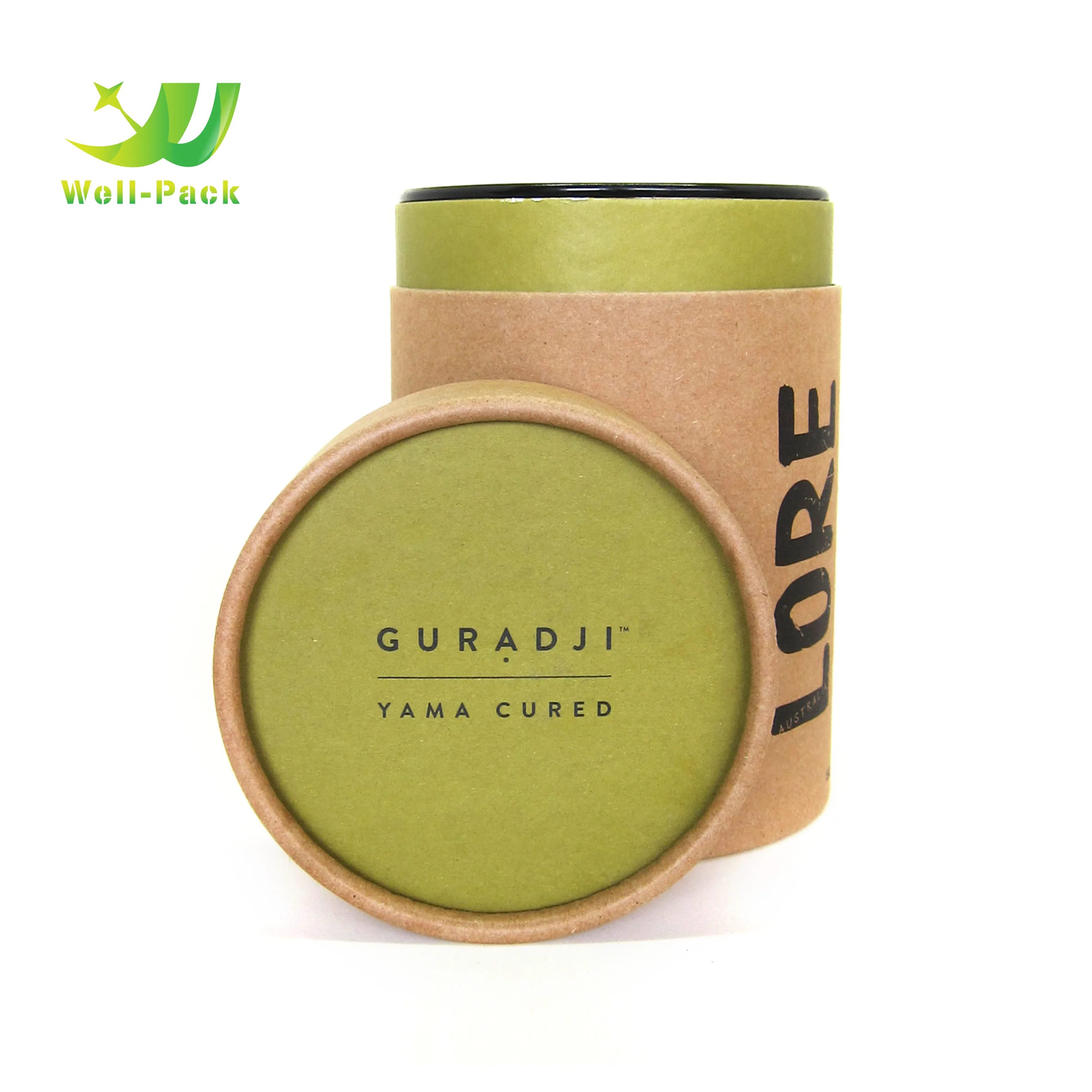 
Round kraft paper cylinder box packaging/empty kraft paper tube caps custom brown kraft paper tube box 