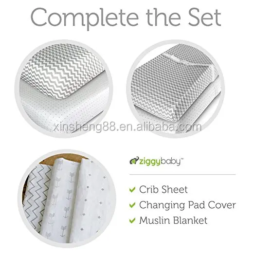 2 pack 100% Jersey Cotton Baby Crib Fitted Sheet crib sheets