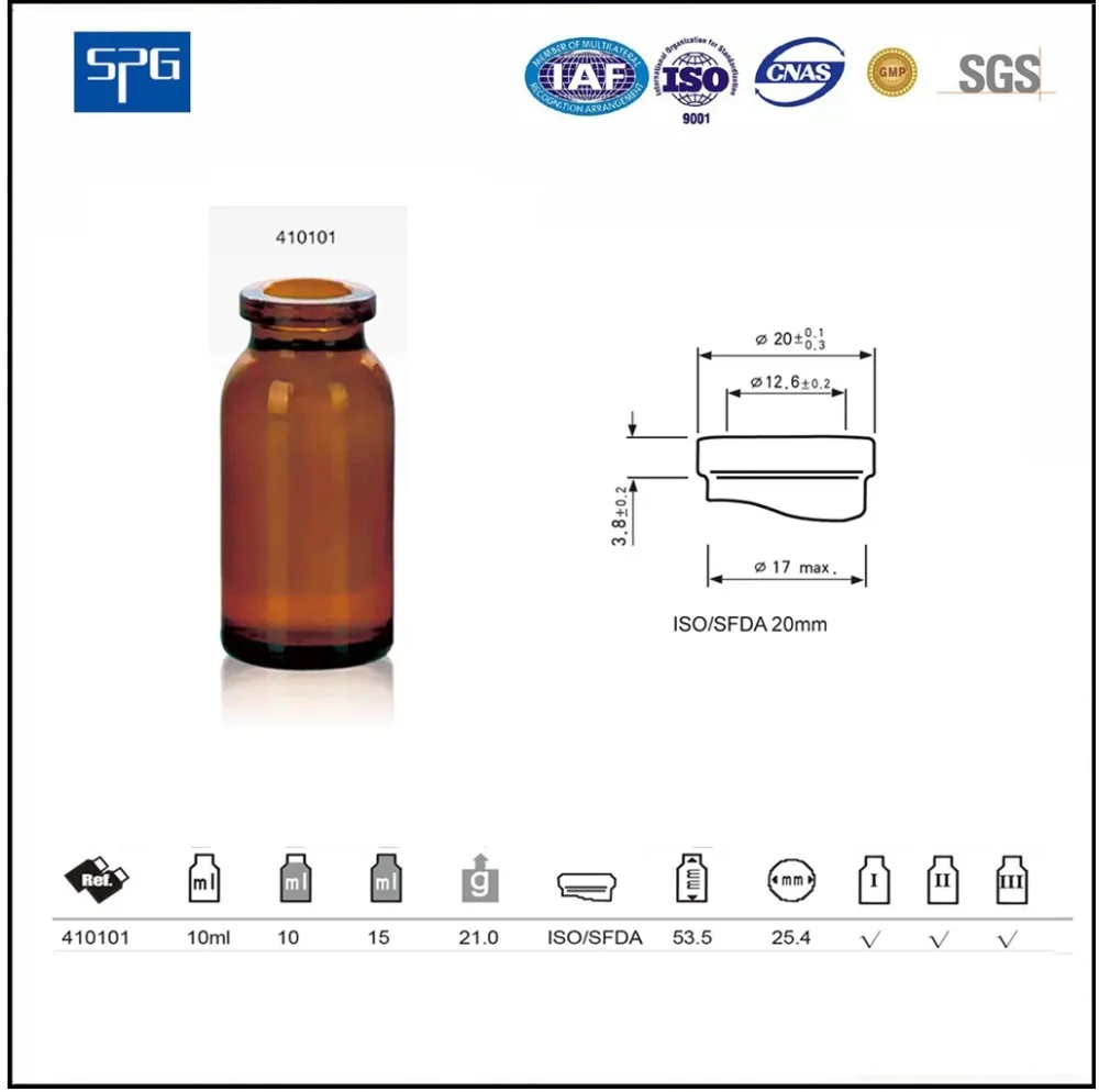 
high quality clear and amber moulded injection pharmaceutical glass bottle and medical bottle 
