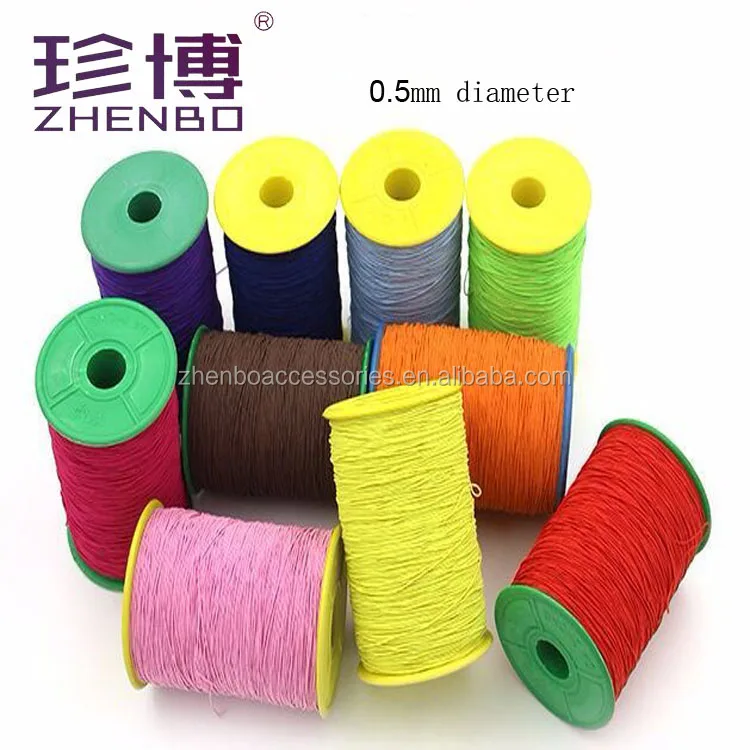 Stock Sale 0.5mm Diameter Color Polyester Sewing Elastic Thread For Diy Decorative