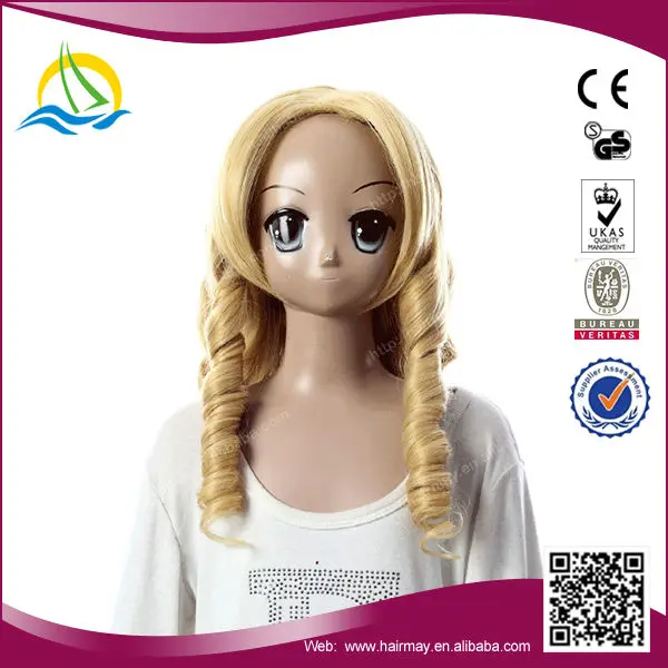 
 Новинка японских Kanekalon синтетические милый желтый аниме парик  