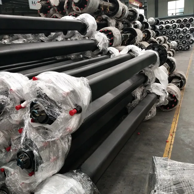 trailer axle steel beam without brake while with hub