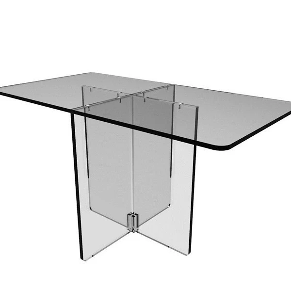 Прозрачный акриловый круглый обеденный стол