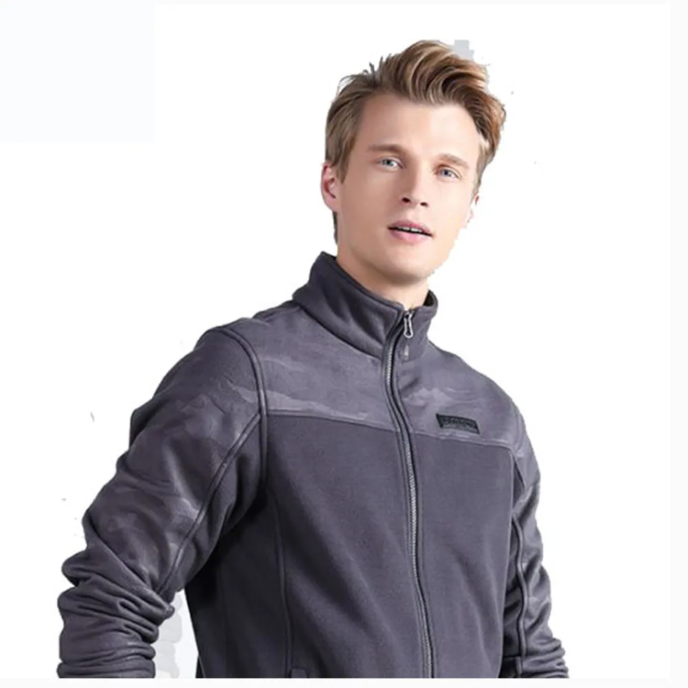 Mens Light Weight Fleece Sport Sweater Casual Polar Windproof Jacket
