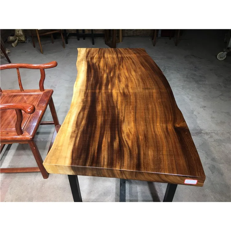
South American Walnut Solid Wood Slab Home Dining Table Top 