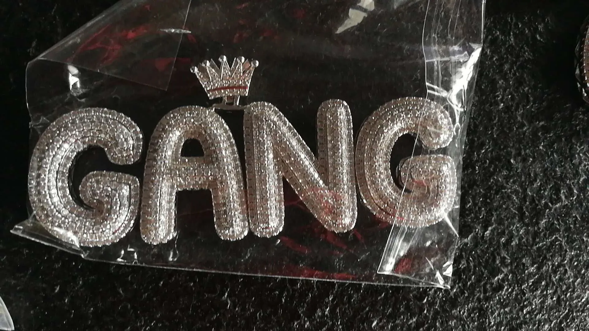 Custom Personalized Hiphop Bubble Letter Charm DIY Necklace With Name