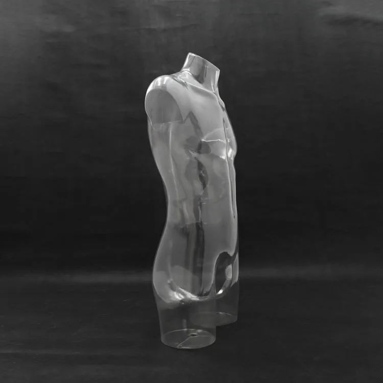 XINJI Fashionable Manikin New Style Transparent Mannequin Body Male Clear Half Body Model