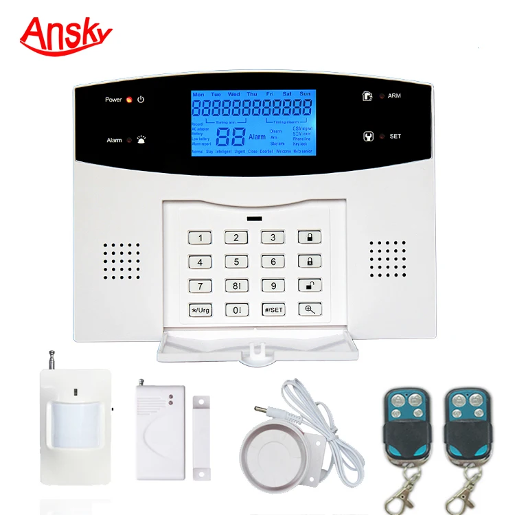GSM module home security wireless smoke/fire alarm, sms alert alarm system for power failure