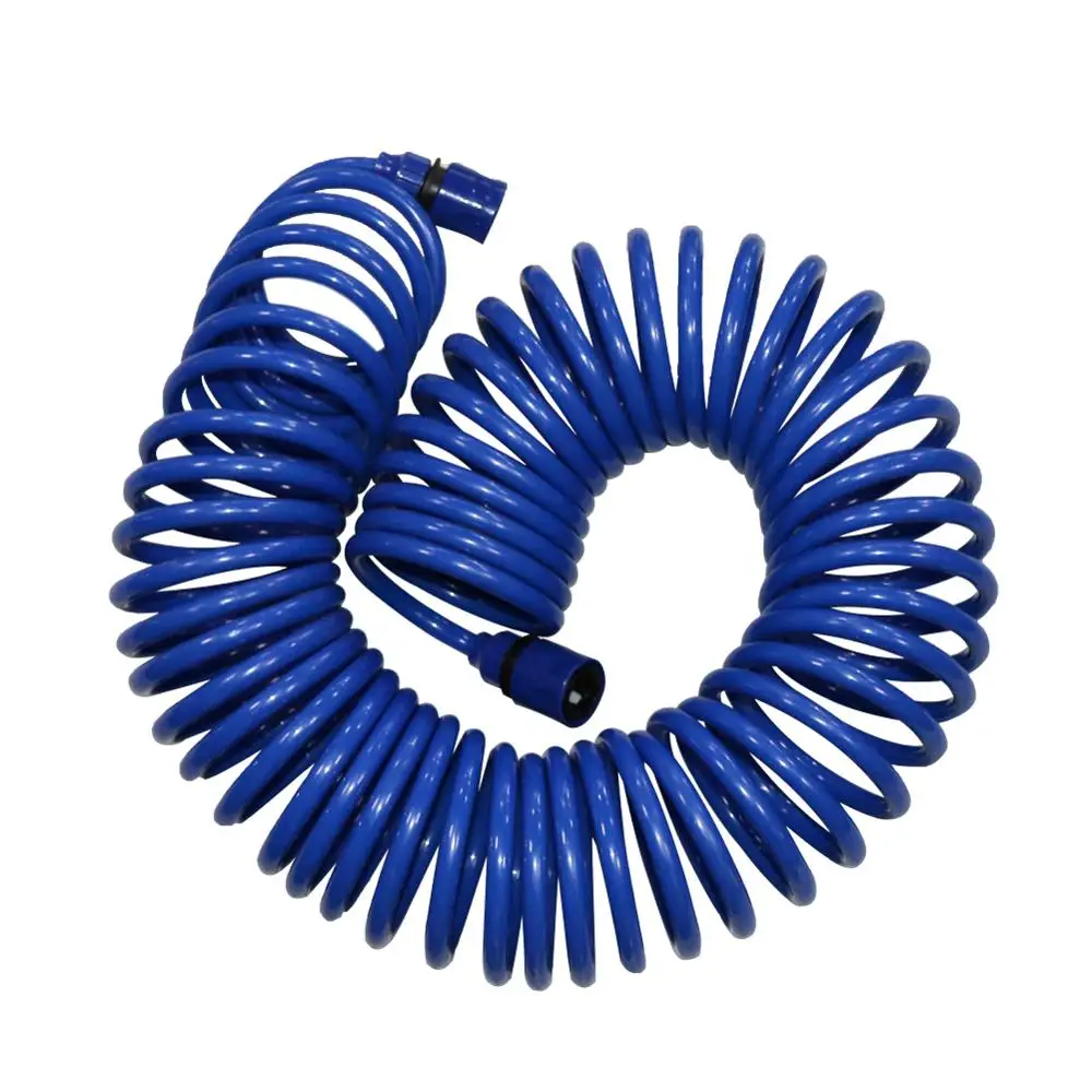 Retractable No Knot Telephone Line Style Garden Watering Irrigation Car Washing Hose With Quick Connector Spring Hose