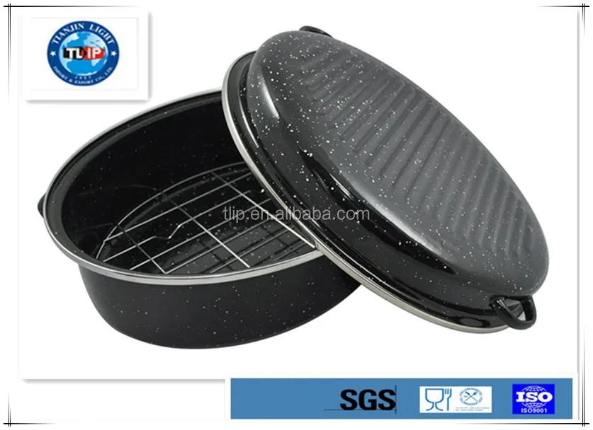 
Enamel roast chicken pot ,Enamel roasting Pan , Enamel Oval Roaster , self basting oval roaster,Roast chicken machine, 