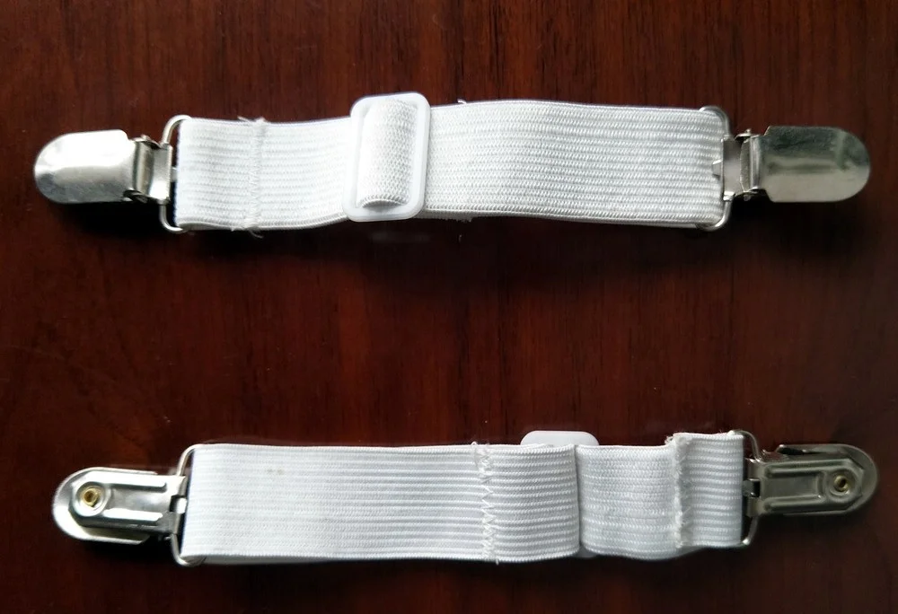 Metal grippers with elastic belt for bed sheet,4pcs/pack