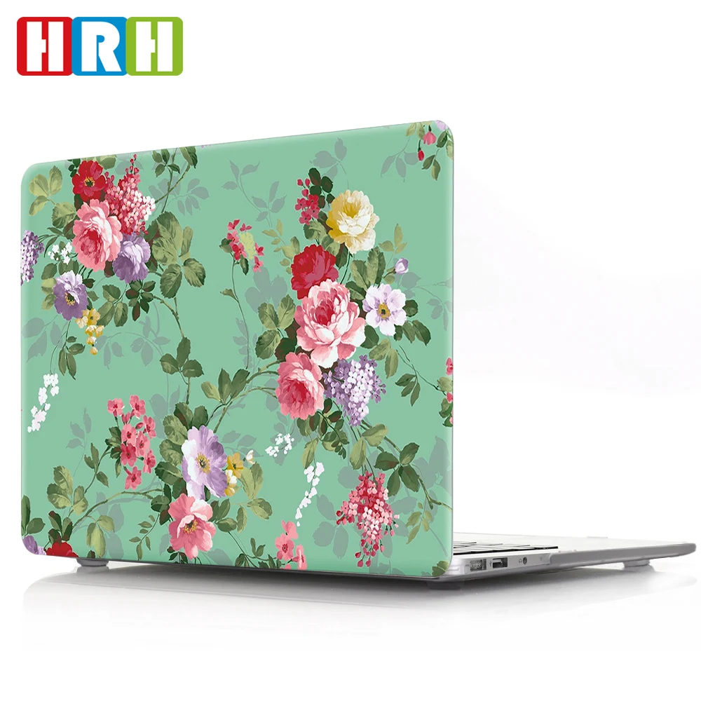 2 In 1 Beautiful Flower Hard Case and Keyboard Skin for Mac Air 13 Case m1 A2337 A2338 silicone laptop protective case