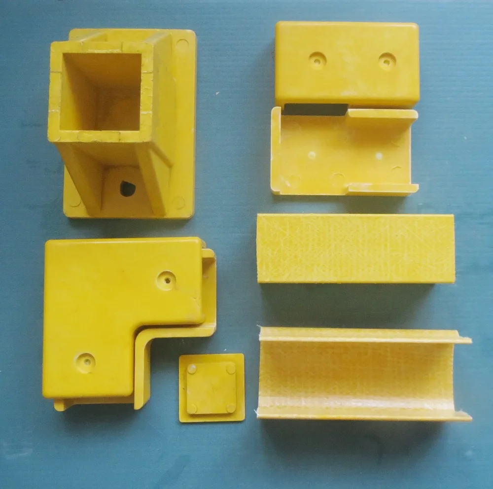 High Strength GRP Pipe Fittings For FRP Square Tube Handrail
