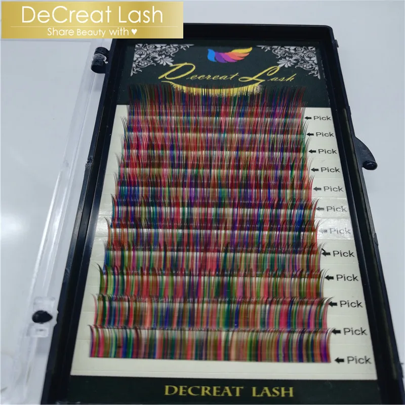 
Wholesale Ombre Color Two Tone Glitter Eyelash Extensions 