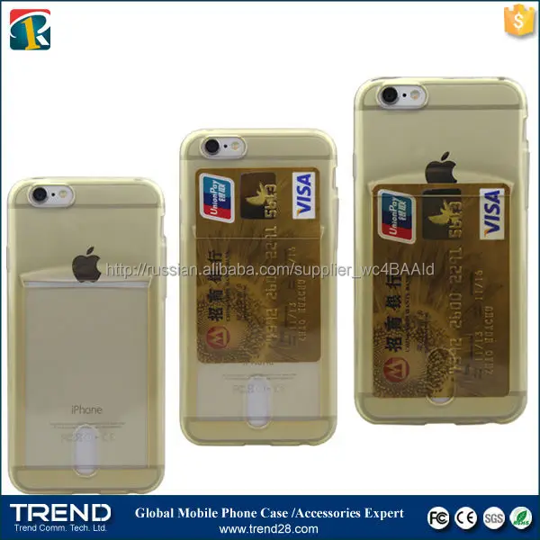 Мягкий ТПУ Прозрачный Ультра Тонкий Силиконовый Чехол Для Iphone 6 s С Карт памяти