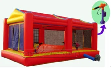 Cheer Amusement the Most Interesting Inflatable Cannon Playhouse Indoor Kids Playhouse