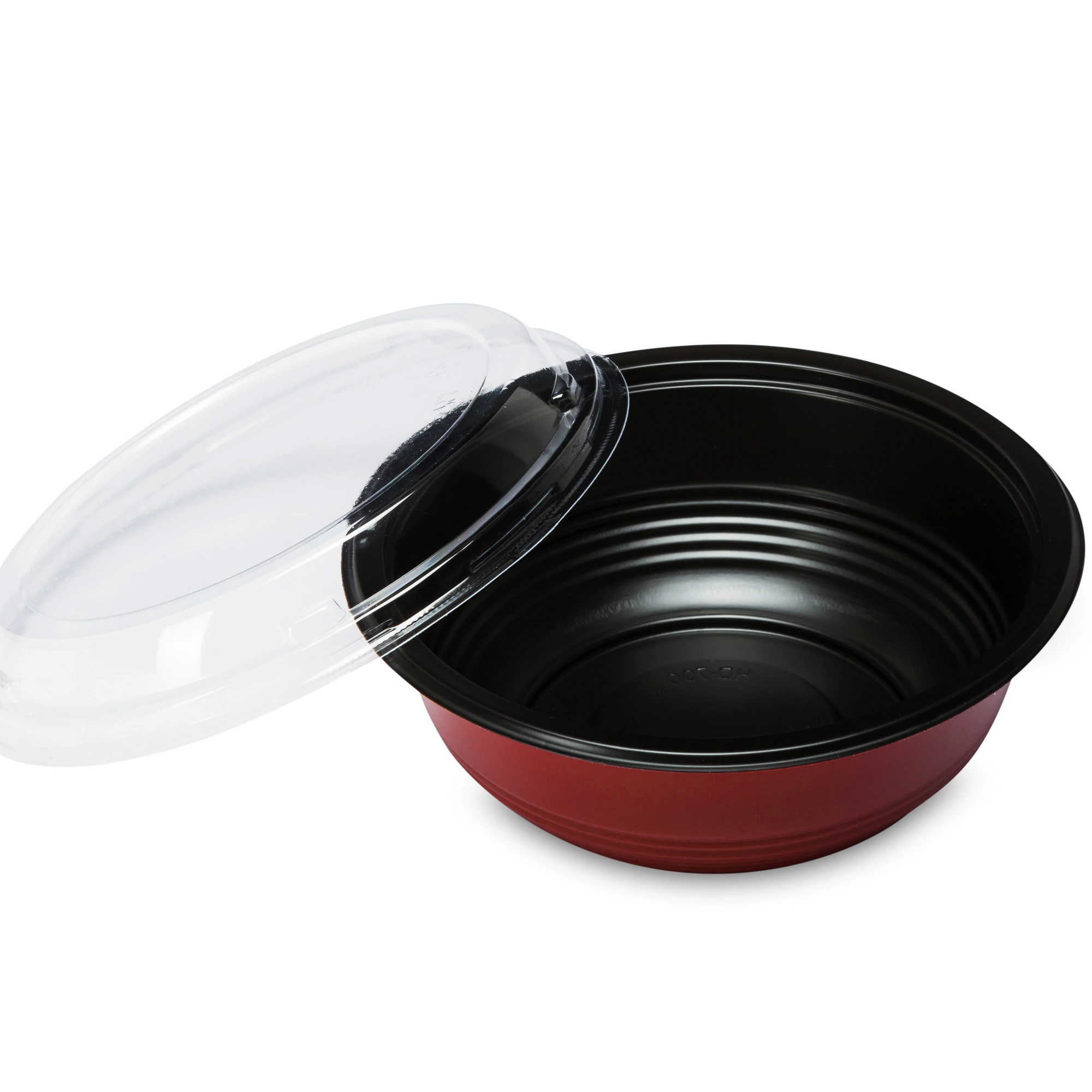HD-550 Microwaveable PP round shape disposable soup bowl Plastic Bowl food container with Lid