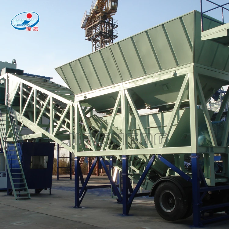 Mobile Precast Cement Sand PLC control Concrete Mixer Plant YHZS25 Price