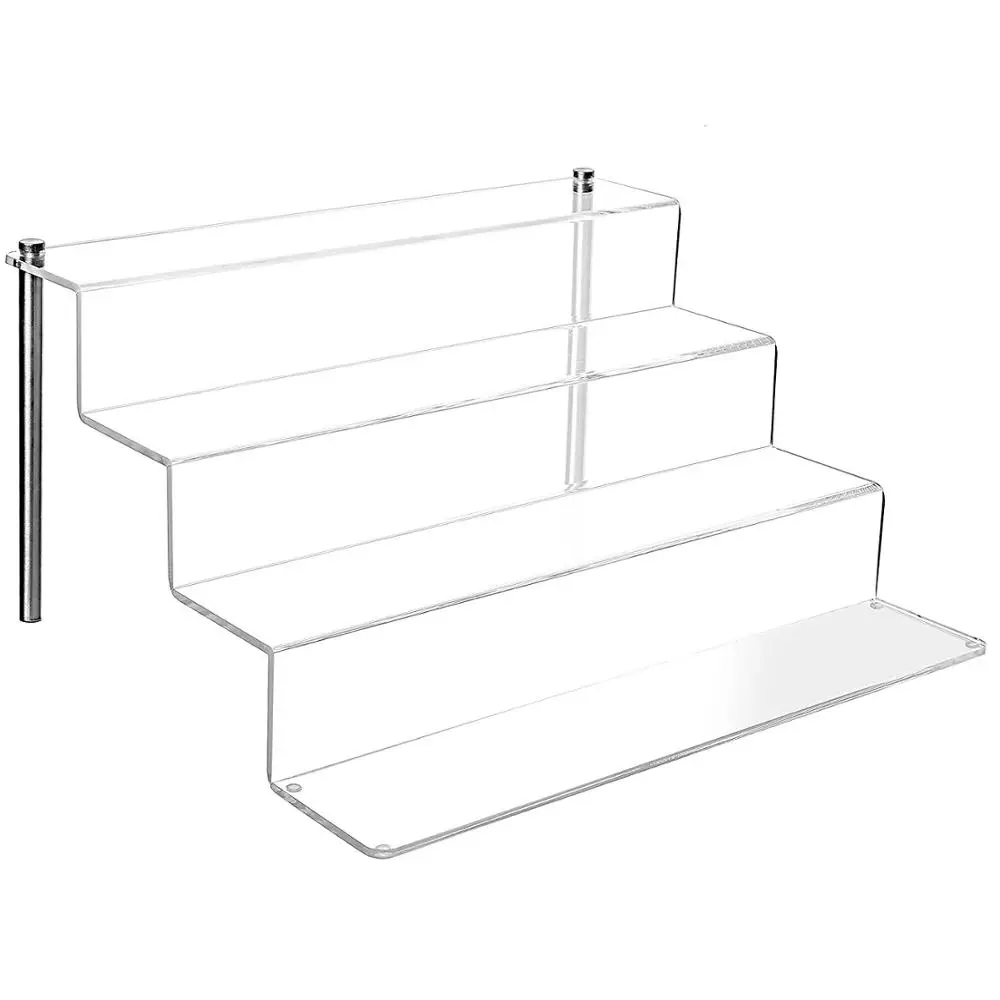 Clear Acrylic Shelf & Metal Cupcake Stand  4-Tier Display Riser Rack