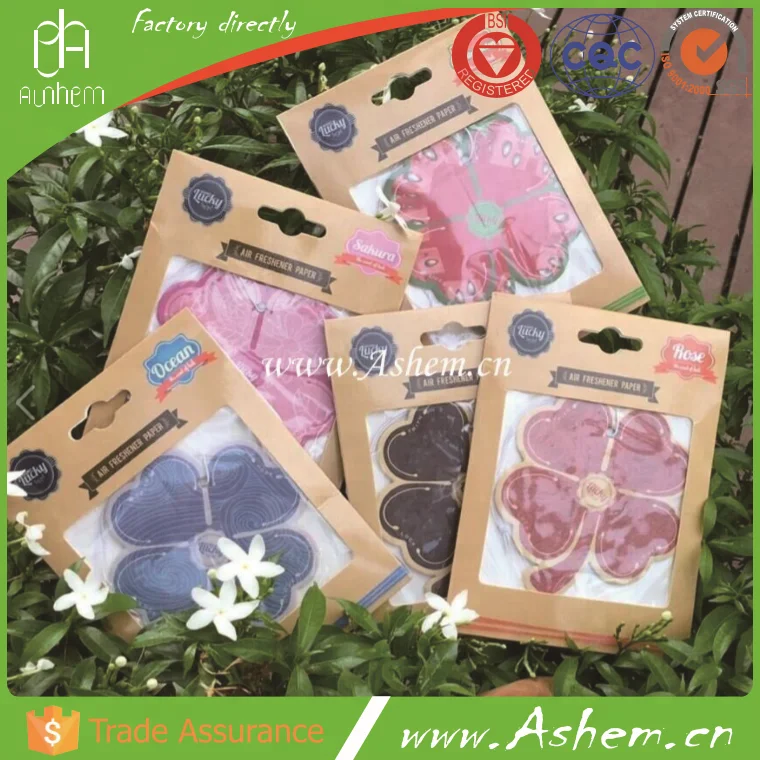 Custom car air fresheners fruit flavor paper car air freshener japanese perfume brands, DL908