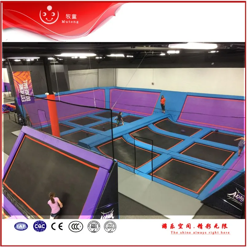 Large Indoor Trampoline with Basketball Hoop, Ball Pool, Foam Pit, Dodgeball Arena