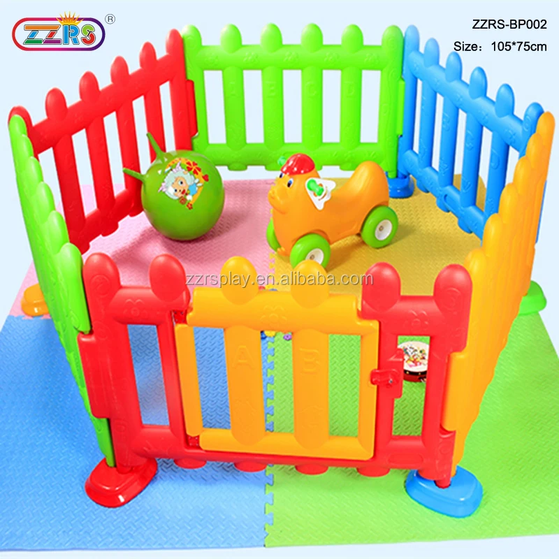 easy assemble low price multi color plastic kids playground fence