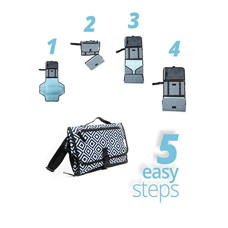 
Lightweight Travel Station Kit Portable Diaper Changing Pad Clutch 