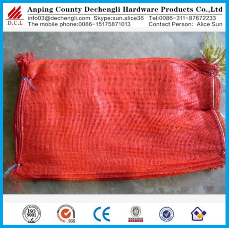 Vegetables bag/potato bags raschel mesh bags