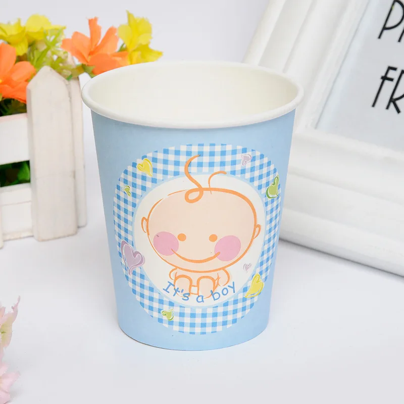 9oz Holiday Paper Tea Cup Cartoon Kids Birthday Party Disposable Paper Cups