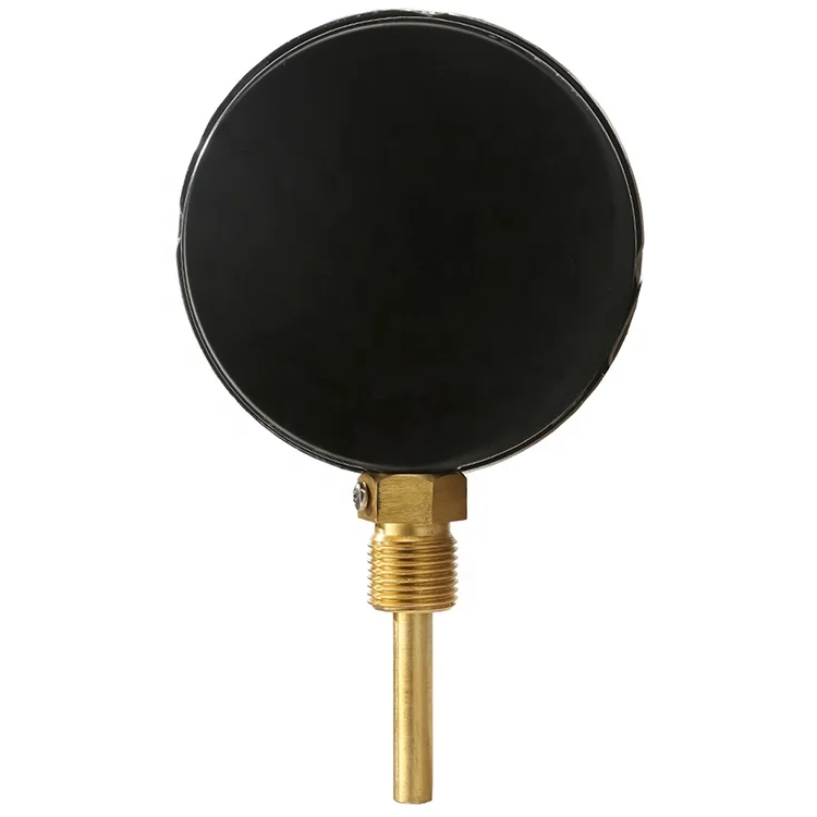 Bimetal hot water Temperature Gauge Stem with removable thermowell