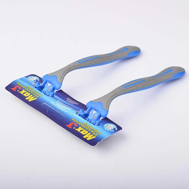 disposable Triple Blade Razor display card razor