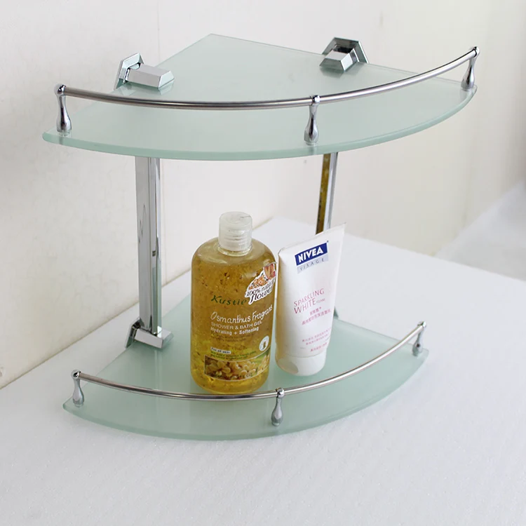 
bathroom accessories cheap wall mounted bathroom glass shelf 
