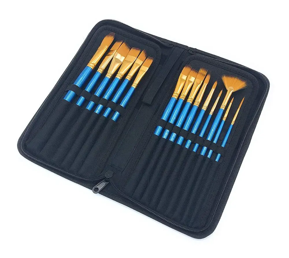 Newest Professional Synthetic Nylon  Art And Craft Paint Brush Set Acrylic Paint Brush