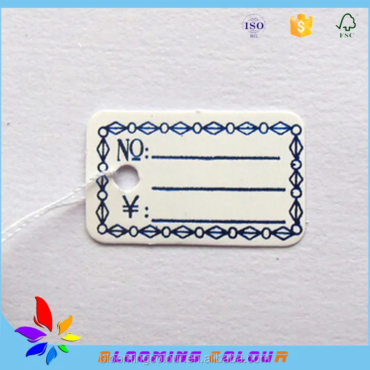 China custom made price tags for shoes and bags