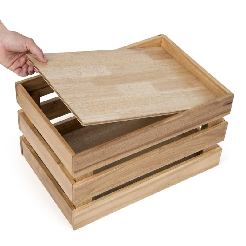 
Fancy home use Rustic Wood Crates / Boxes wooden crate displays 